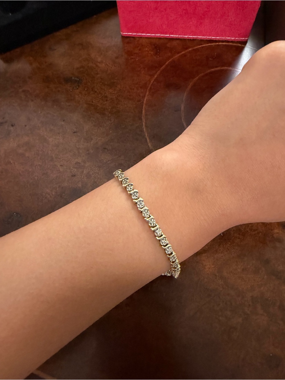14k gold and natural diamond Tennis Bracelet
